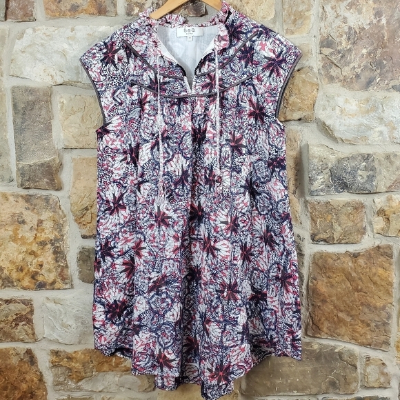 Sea 12 Kaleidescape Printed Quilted Embroidered Fish Dress - Picture 2 of 10